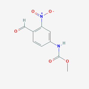 molecular formula C9H8N2O5 B8601124 Methyl (4-formyl-3-nitrophenyl)carbamate 