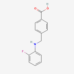 molecular formula C14H12FNO2 B8601128 4-(((2-Fluorophenyl)amino)methyl)benzoic acid 