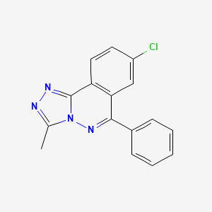 molecular formula C16H11ClN4 B8601189 1,2,4-Triazolo(3,4-a)phthalazine, 8-chloro-3-methyl-6-phenyl- CAS No. 87540-70-3