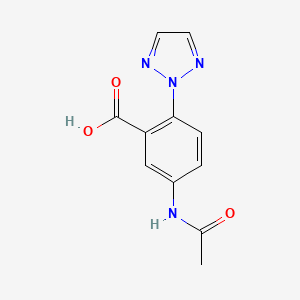molecular formula C11H10N4O3 B8601206 5-Acetylamino-2-[1,2,3]triazol-2-yl-benzoic acid 