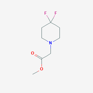 molecular formula C8H13F2NO2 B8601229 1-Piperidineacetic acid, 4,4-difluoro-, methyl ester 