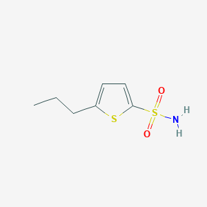molecular formula C7H11NO2S2 B8601236 5-Propylthiophene-2-sulfonamide 