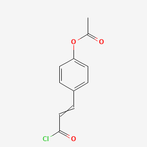 molecular formula C11H9ClO3 B8601245 2-Propenoyl chloride, 3-[4-(acetyloxy)phenyl]-, (E)- CAS No. 58523-18-5