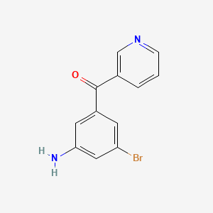molecular formula C12H9BrN2O B8601303 (3-Amino-5-bromo-phenyl)-pyridin-3-yl-methanone 
