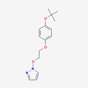 molecular formula C15H20N2O3 B8601323 1-[2-(4-tert-Butoxyphenoxy)ethoxy]-1H-pyrazole CAS No. 142346-90-5