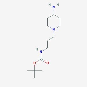 molecular formula C13H27N3O2 B8601453 tert-Butyl (3-(4-aminopiperidin-1-yl)propyl)carbamate 