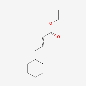 molecular formula C12H18O2 B8601472 Ethyl 4-cyclohexylidenebut-2-enoate CAS No. 97856-56-9