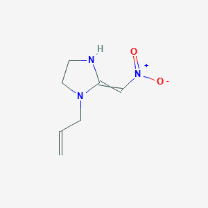 molecular formula C7H11N3O2 B8601479 2-(Nitromethylidene)-1-(prop-2-en-1-yl)imidazolidine CAS No. 56611-82-6
