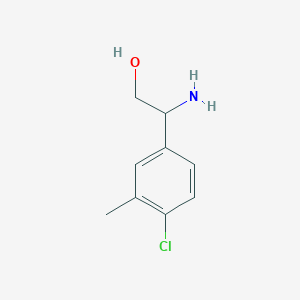 molecular formula C9H12ClNO B8601501 2-Amino-2-(4-chloro-3-methylphenyl)ethanol 