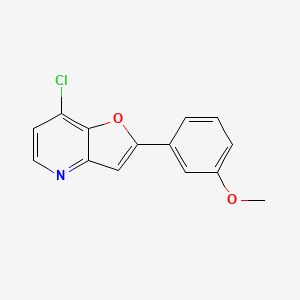 molecular formula C14H10ClNO2 B8601581 7-Chloro-2-(3-methoxyphenyl)furo[3,2-b]pyridine 