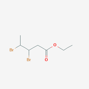 molecular formula C7H12Br2O2 B8601606 Ethyl 3,4-dibromopentanoate CAS No. 75096-03-6