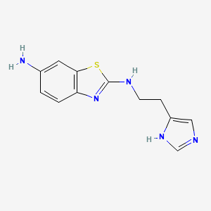 molecular formula C12H13N5S B8601615 N2-[2-(3H-Imidazol-4-yl)-ethyl]-benzothiazole-2,6-diamine 