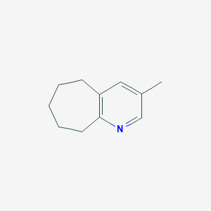 molecular formula C11H15N B8601637 6,7,8,9-Tetrahydro-3-methyl-5H-cyclohepta[b]pyridine CAS No. 28712-63-2