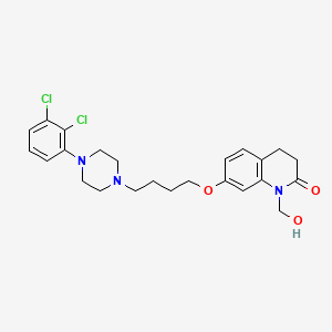 molecular formula C24H29Cl2N3O3 B8601650 7-(4-(4-(2,3-dichlorophenyl)piperazin-1-yl)butoxy)-1-(hydroxymethyl)-3,4-dihydroquinolin-2(1H)-one CAS No. 1259312-25-8