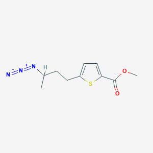 molecular formula C10H13N3O2S B8601671 Methyl 5-(3-azidobutyl)thiophene-2-carboxylate CAS No. 88962-08-7