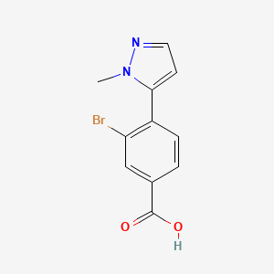molecular formula C11H9BrN2O2 B8601676 3-bromo-4-(1-methyl-1H-pyrazol-5-yl)benzoic acid 
