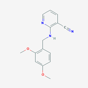 molecular formula C15H15N3O2 B8601698 2-[(2,4-Dimethoxybenzyl)amino]nicotinonitrile 
