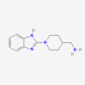 molecular formula C13H18N4 B8601714 1-(Benzimidazol-2-yl)-4-aminomethylpiperidine CAS No. 137289-72-6