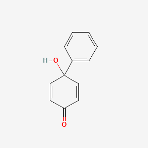 molecular formula C12H10O2 B8601726 2,5-Cyclohexadien-1-one, 4-hydroxy-4-phenyl- CAS No. 42860-77-5