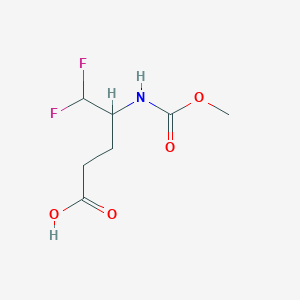 molecular formula C7H11F2NO4 B8601737 5,5-Difluoro-4-[(methoxycarbonyl)amino]pentanoic acid CAS No. 81982-42-5