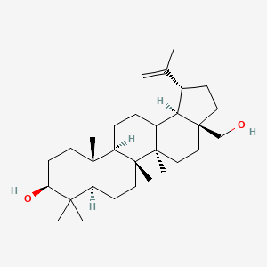 molecular formula C30H50O2 B8601739 (1R,3aS,5aR,5bR,7aR,9S,11aR,11bR,13bR)-3a-(hydroxymethyl)-5a,5b,8,8,11a-pentamethyl-1-(prop-1-en-2-yl)icosahydro-1H-cyclopenta[a]chrysen-9-ol 