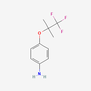 molecular formula C10H12F3NO B8601743 4-(2,2,2-Trifluoro-1,1-dimethyl-ethoxy)-phenylamine 