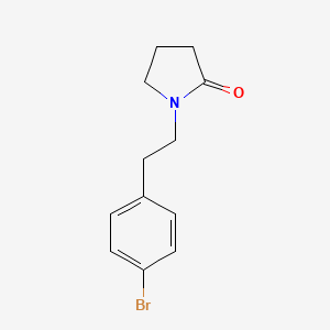 molecular formula C12H14BrNO B8601764 1-[2-(4-Bromophenyl)ethyl]-2-pyrrolidinone 
