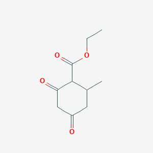molecular formula C10H14O4 B8601787 Ethyl 2-methyl4,6-dioxocyclohexanecarboxylate 