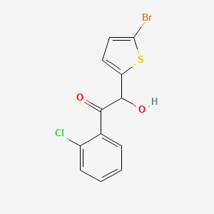 molecular formula C12H8BrClO2S B8601795 2-(5-Bromothiophen-2-yl)-1-(2-chlorophenyl)-2-hydroxyethan-1-one CAS No. 918350-08-0