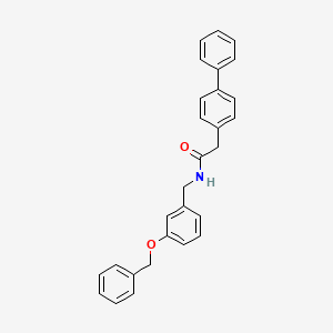 N-{[3-(Benzyloxy)phenyl]methyl}-2-([1,1'-biphenyl]-4-yl)acetamide