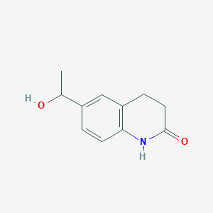 molecular formula C11H13NO2 B8601836 3,4-dihydro-6-(1-hydroxyethyl)-2(1H)-quinolinone 