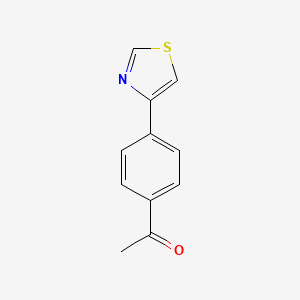 molecular formula C11H9NOS B8601921 1-[4-(1,3-Thiazol-4-yl)phenyl]ethan-1-one 