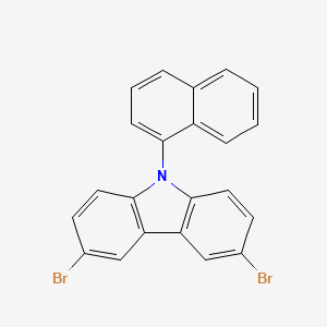 molecular formula C22H13Br2N B8601963 3,6-Dibromo-N-(1-naphthalenyl)carbazole 