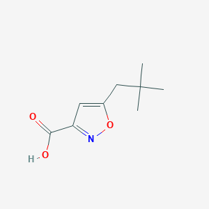 molecular formula C9H13NO3 B8601982 5-(2,2-Dimethyl-propyl)-isoxazole-3-carboxylic acid 