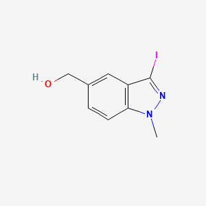 molecular formula C9H9IN2O B8601989 (3-iodo-1-methyl-1H-indazol-5-yl)methanol 