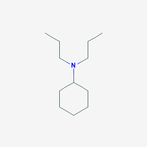 molecular formula C12H25N B8602004 Cyclohexanamine, N,N-dipropyl CAS No. 15443-54-6