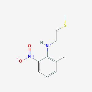 molecular formula C10H14N2O2S B8602008 2-methyl-N-[2-(methylthio)ethyl]-6-nitroaniline 