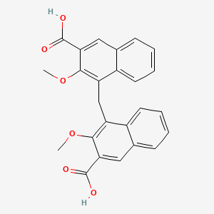 molecular formula C25H20O6 B8602014 4,4'-Methylenebis(3-methoxy-2-naphthoic) acid CAS No. 55388-44-8