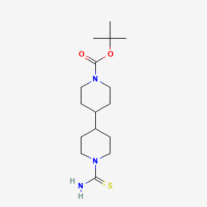 molecular formula C16H29N3O2S B8602019 Tert-butyl 1'-(aminocarbonothioyl)-4,4'-bipiperidine-1-carboxylate 