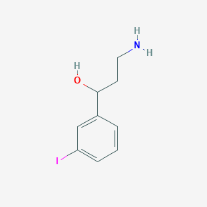 molecular formula C9H12INO B8602027 3-Amino-1-(3-iodophenyl)propan-1-ol 