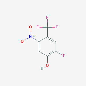 molecular formula C7H3F4NO3 B8602075 2-Fluoro-5-nitro-4-(trifluoromethyl)phenol 