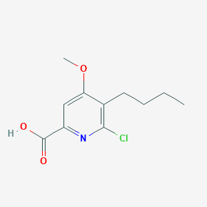 molecular formula C11H14ClNO3 B8602097 5-Butyl-6-chloro-4-methoxypyridine-2-carboxylic acid CAS No. 50407-41-5