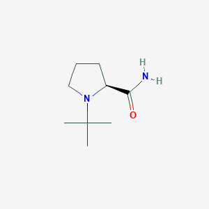 molecular formula C9H18N2O B8602142 (S)-1-(tert-Butyl)pyrrolidine-2-carboxamide 