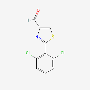 molecular formula C10H5Cl2NOS B8602145 2-(2,6-Dichlorophenyl)thiazole-4-carbaldehyde 
