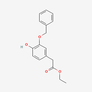 molecular formula C17H18O4 B8602165 Ethyl [3-(benzyloxy)-4-hydroxyphenyl]acetate CAS No. 141239-07-8