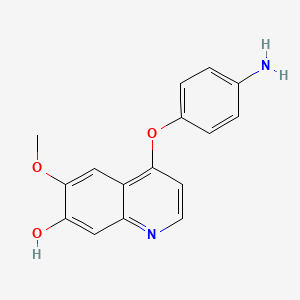 molecular formula C16H14N2O3 B8602166 4-(4-Aminophenoxy)-6-methoxyquinolin-7-ol 