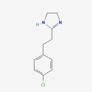 molecular formula C11H13ClN2 B8602169 2-[2-(4-Chloro-phenyl)-ethyl]-4,5-dihydro-1H-imidazole 