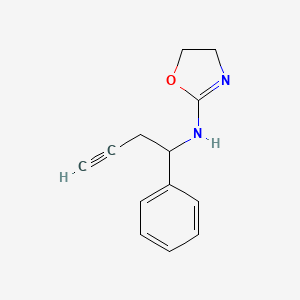 molecular formula C13H14N2O B8602208 N-(1-phenylbut-3-ynyl)-4,5-dihydrooxazol-2-amine 