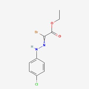 molecular formula C10H10BrClN2O2 B8602225 Ethyl bromo[2-(4-chlorophenyl)hydrazinylidene]acetate CAS No. 58487-95-9