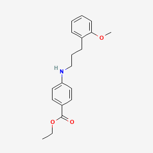 molecular formula C19H23NO3 B8602227 Ethyl 4-{[3-(2-methoxyphenyl)propyl]amino}benzoate CAS No. 61440-43-5